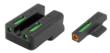 Truglo TFX Pro Tritium/Fiber-Optic Day/Night Sights Fit Novak LoMount cut .260 front / .450 rear - Orange Outline Front/Rear Green