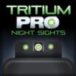 Truglo Tritium Pro Night Sights Fit S&W M&P incl SHIELD & .22 Models - White Outline Front/Rear Green