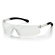 Pyramex Provoq Safety Glasses Black with Clear Lens