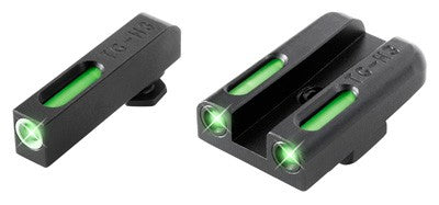 Truglo Sight Set For Glock Low - Tfx Tritium/fiber Optic Green