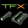 Truglo TFX Tritium/Fiber-Optic Day/Night Sights - SIG #8 #8 Set - White Outline Front/Rear Green