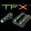 Truglo TFX Tritium/Fiber-Optic Day/Night Sights - SIG #6 #8 Set - White Outline Front/Rear Green