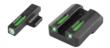 Truglo TFX Tritium/Fiber-Optic Day/Night Sights Fit Taurus MIllennium 62 709 Slim / 740 Slim - White Outline Front/Rear Green/