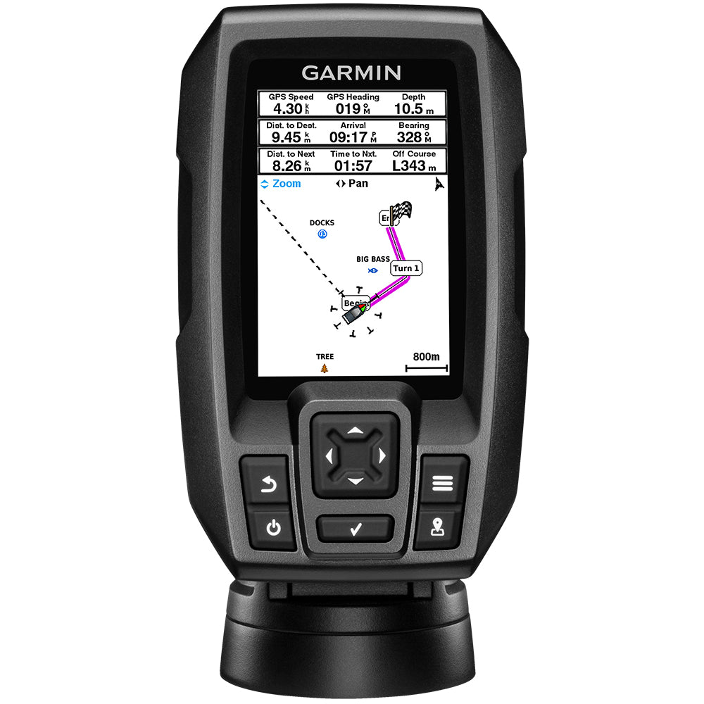 Garmin STRIKER&trade; 4 Fishfinder Worldwide Version w/77/200kHz - 4-Pin Transducer w/Transom & Trolling Motor Mounts