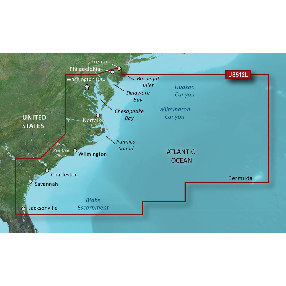 Garmin BlueChart&reg; g3 Vision&reg; HD - VUS512L - Mid-Atlantic - microSD&trade;/SD&trade;