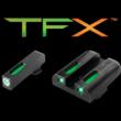 Truglo TFX Tritium/Fiber-Optic Day/Night Sights Fits CZ 75 Series - White Front Outline/Rear Green