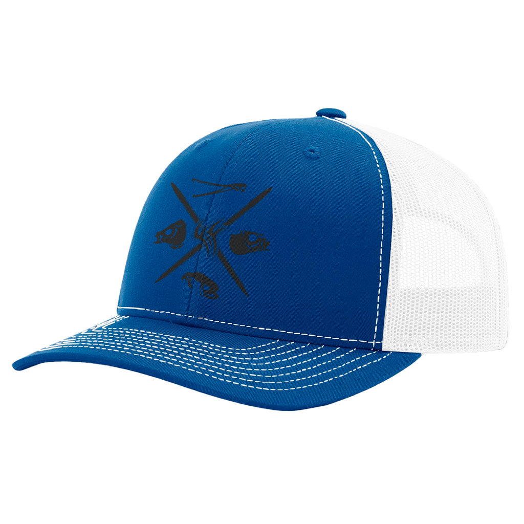 Fin Finder Skulls Mesh Hat Blue/White