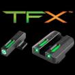 Truglo TFX Tritium/Fiber-Optic Day/Night Sights FNH FNP-9 FNX-9 FNS-9 including Compact - White Outline Front/Rear Green