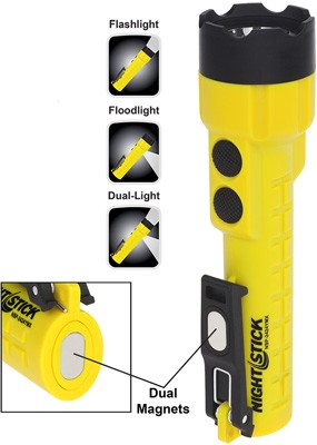 Nightstick X-series Dual-light - W/magnet Yellow 3aa Batteries!