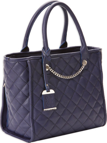 Bulldog Concealed Carry Purse - Quilted Tote Style Navy<<