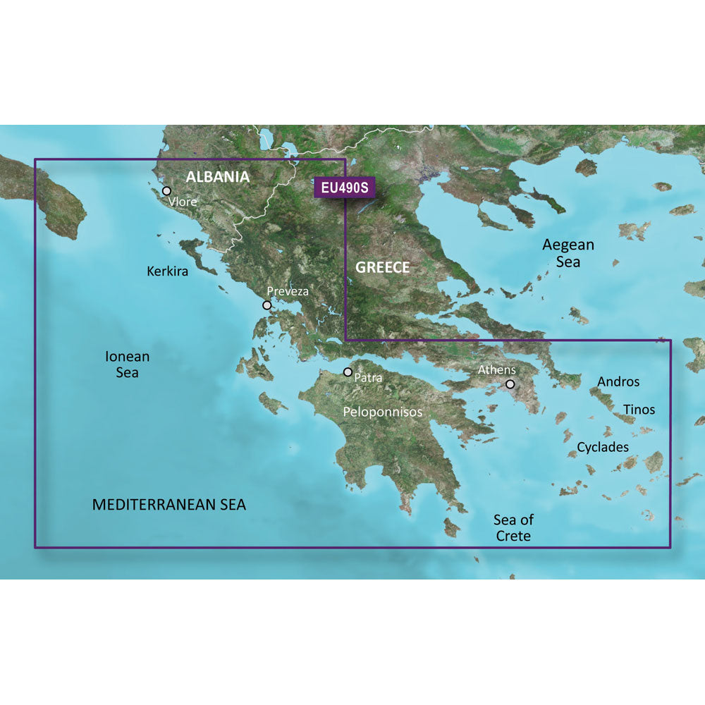 Garmin BlueChart&reg; g3 Vision&reg; HD - VEU490S - Greece West Coast &amp; Athens - microSD&trade;/SD&trade;