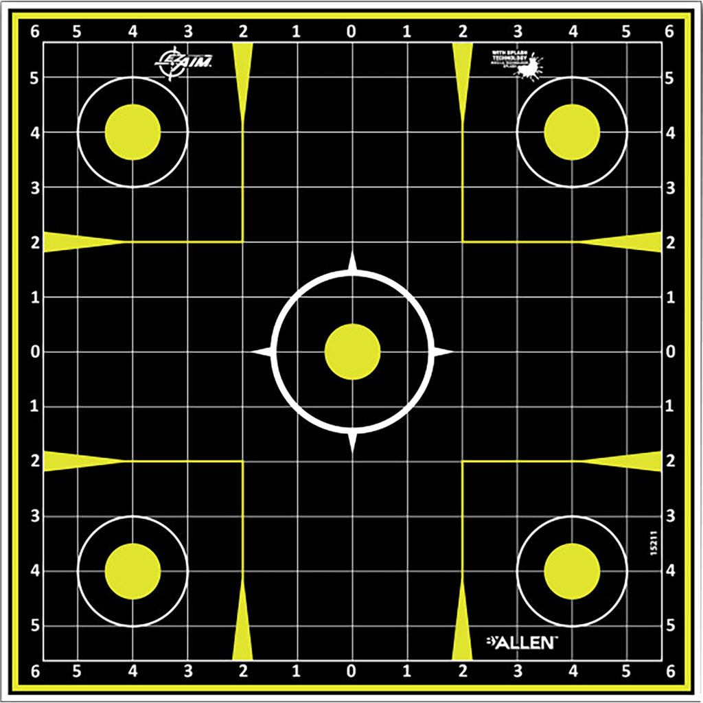 EzAim Splash Sight-In Grid Paper Target 12x12 12 pk.