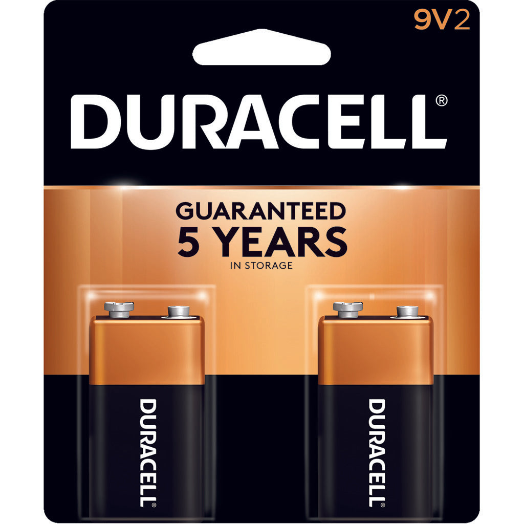 Duracell Coppertop Batteries 9 Volt 2 pk.