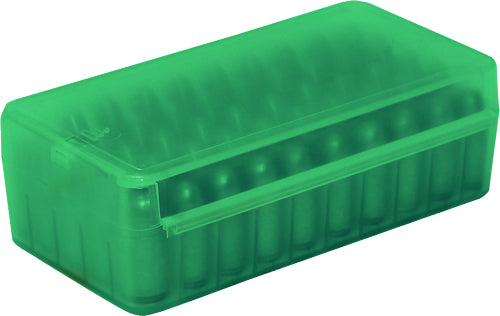 Mtm Ammo Box 45acp/40sw/10mm - 50-rounds Side Slide Cl Green