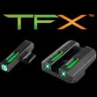 Truglo TFX Tritium/Fiber Optic Day/Night Sights Fits FNH FNP-45 FNX-45 - White Outline Front/Rear Green