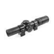 Truglo OPTI-SPEED Crossbow Scope with Weaver Style 30mm Rings - 1-4x24mm Illuminated BDC Reticle Black Matte