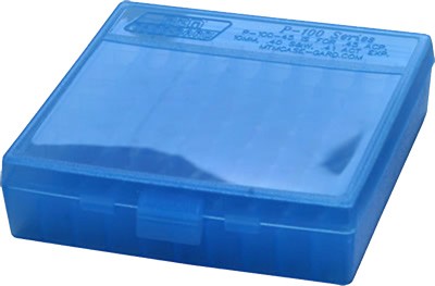 Mtm Ammo Box 22lr - 100-rounds Clear Blue