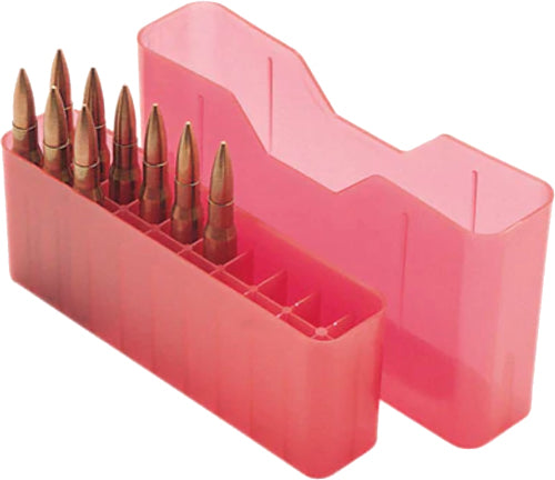 Mtm Ammo Box Medium Rifle 20 - Rounds Slip Top Style Red