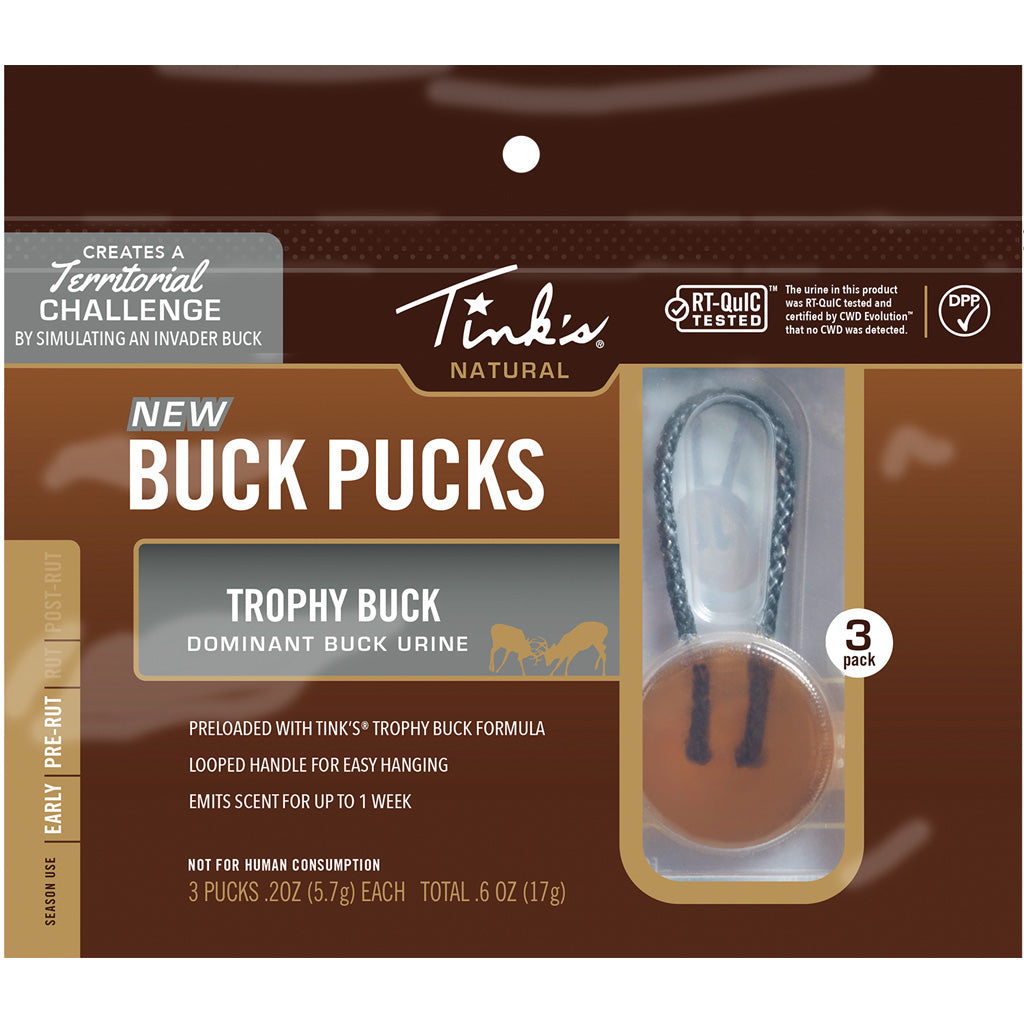 Tinks Trophy Buck Puck Scent Hanger 3 pk.