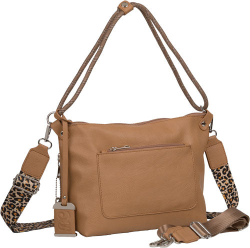 Bulldog Concealed Carry Purse - Conv Hobo/crossbody Tan/chee<<