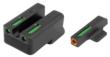 Truglo TFX Pro Tritium/Fiber-Optic Day/Night Sights Fit Novak LoMount cut .270 front / .500 rear - Orange Outline Front/Rear Green