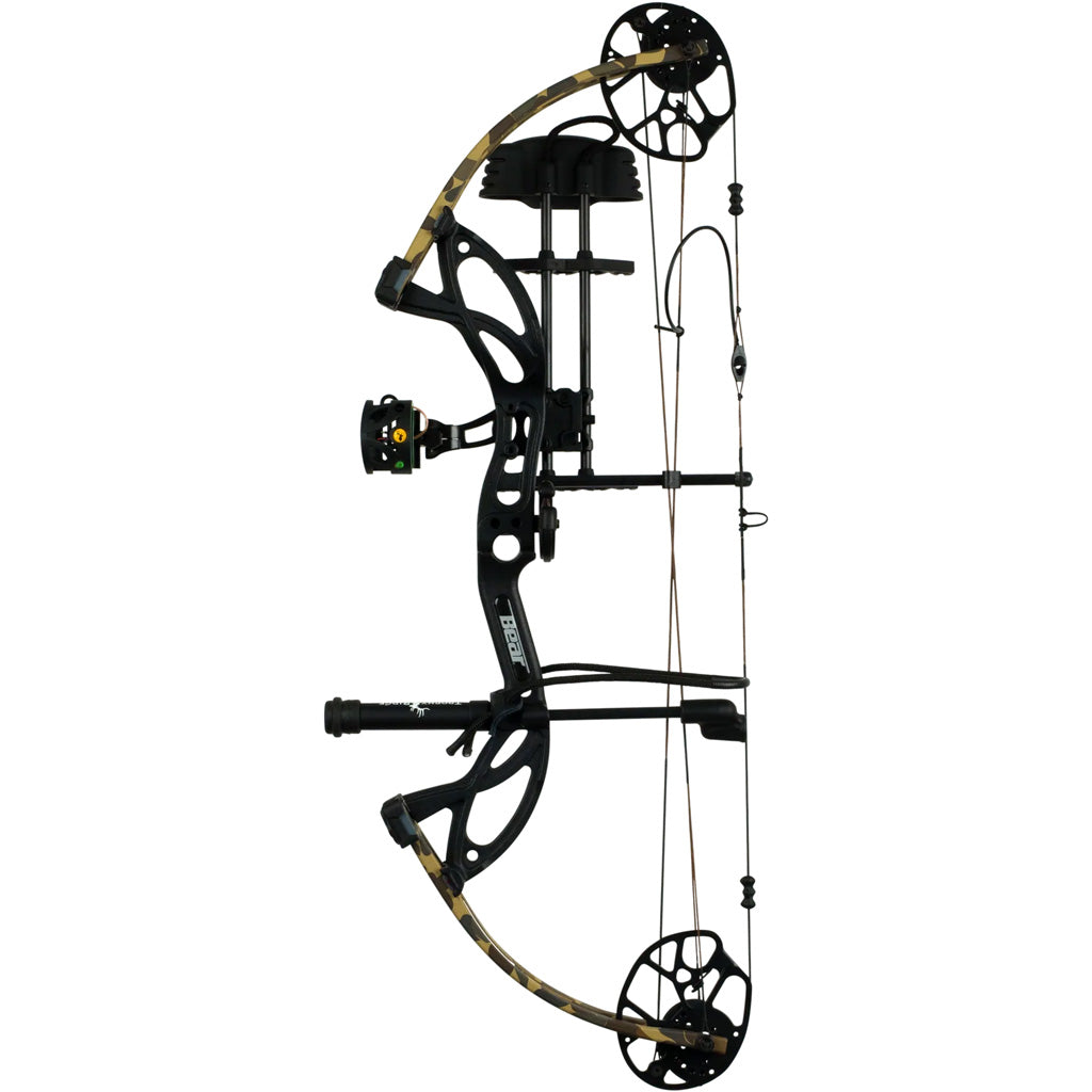 Bear Archery Cruzer G3 Ready-to-Hunt Compound Bow Package, True Timber Strata, Right Hand, Adjustable Draw Length, Perfect for Hunting and Target Practice